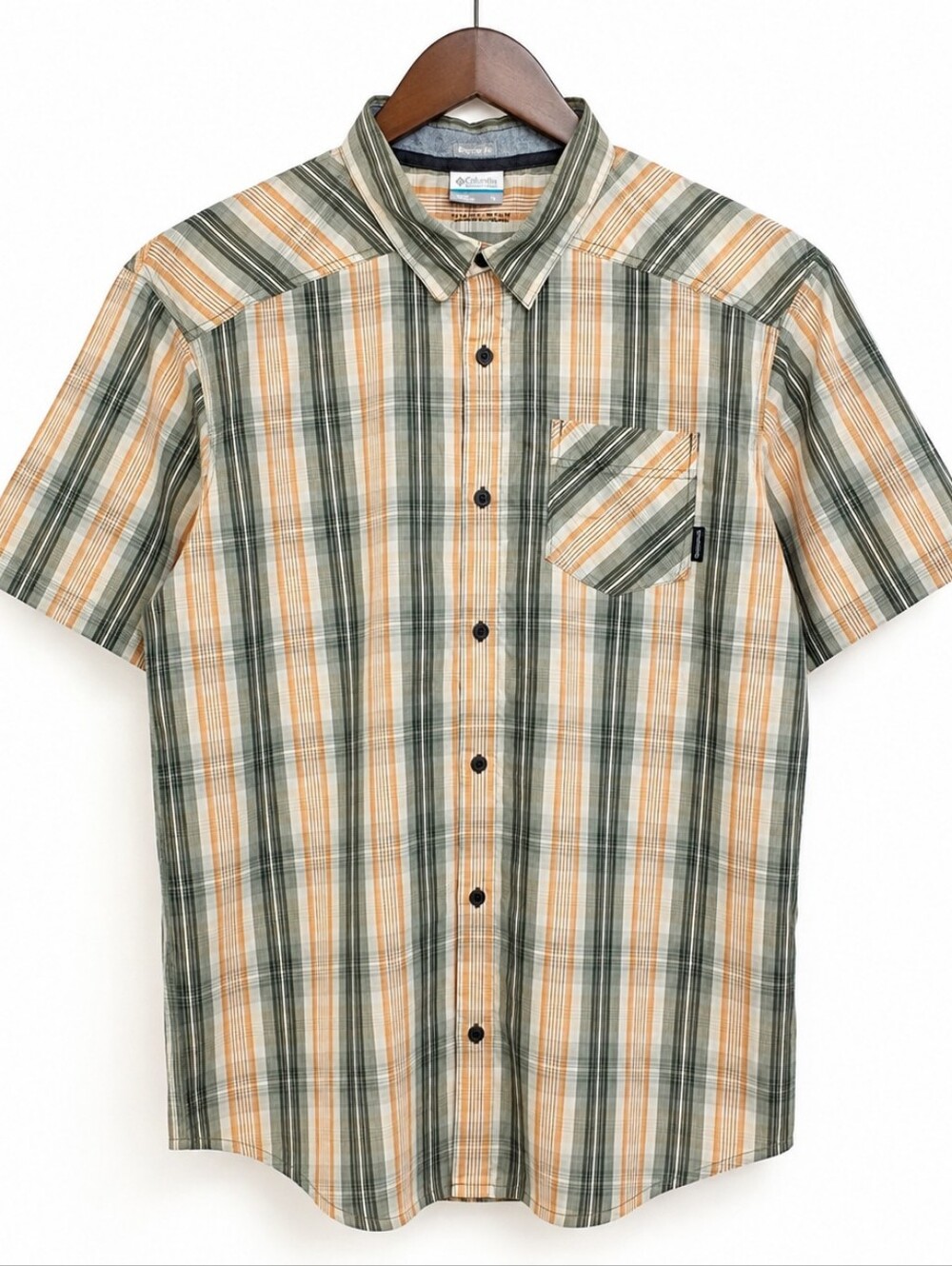 Columbia Omni-Wick Plaid Button Down Shirt Men XL